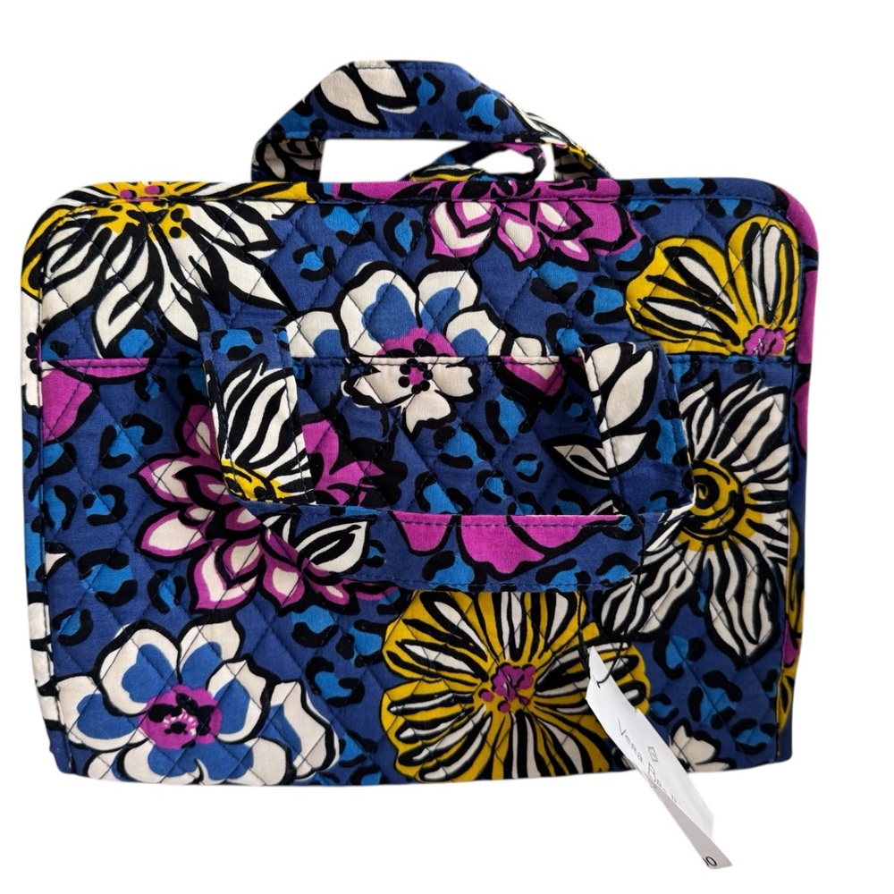 Vera Bradley Blue and Purple Floral Makeup Organizer
